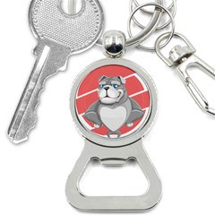 Bulldog Dog Animal Pet Heart Fur Bottle Opener Key Chains by Sapixe