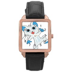 Animal Anthropomorphic Rose Gold Leather Watch  by Sapixe