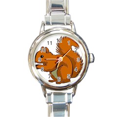 Squirrel Animal Pet Round Italian Charm Watch by Sapixe