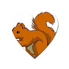 Squirrel Animal Pet Heart Magnet by Sapixe