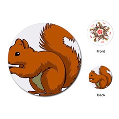 Squirrel Animal Pet Playing Cards (round)  by Sapixe