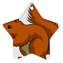 Squirrel Animal Pet Star Ornament (two Sides) by Sapixe