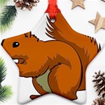 Squirrel Animal Pet Star Ornament (Two Sides) Back