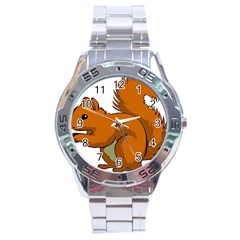 Squirrel Animal Pet Stainless Steel Analogue Watch