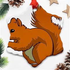 Squirrel Animal Pet Snowflake Ornament (two Sides) by Sapixe