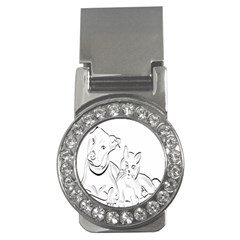 Dog Cat Pet Silhouette Animal Money Clips (cz)  by Sapixe