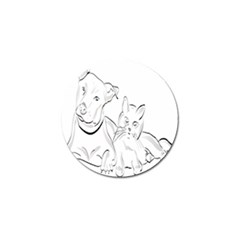 Dog Cat Pet Silhouette Animal Golf Ball Marker (10 Pack) by Sapixe