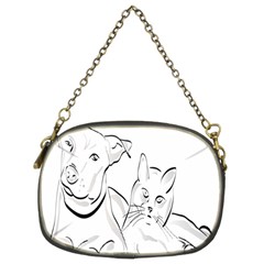 Dog Cat Pet Silhouette Animal Chain Purses (two Sides)  by Sapixe