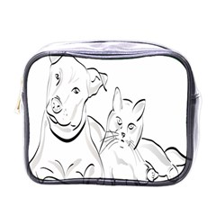 Dog Cat Pet Silhouette Animal Mini Toiletries Bags by Sapixe