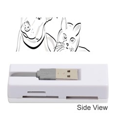 Dog Cat Pet Silhouette Animal Memory Card Reader (stick)  by Sapixe