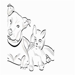 Dog Cat Pet Silhouette Animal Small Garden Flag (two Sides) by Sapixe