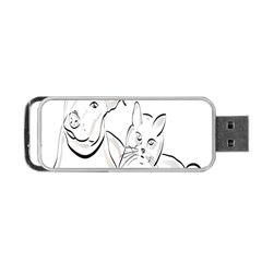 Dog Cat Pet Silhouette Animal Portable Usb Flash (two Sides) by Sapixe