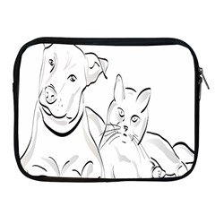 Dog Cat Pet Silhouette Animal Apple Ipad 2/3/4 Zipper Cases by Sapixe