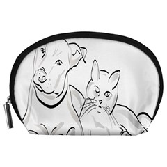 Dog Cat Pet Silhouette Animal Accessory Pouches (large)  by Sapixe