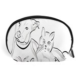 Dog Cat Pet Silhouette Animal Accessory Pouches (Large)  Front