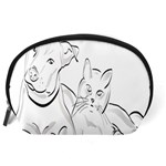 Dog Cat Pet Silhouette Animal Accessory Pouches (Large)  Back