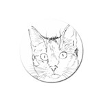 Cat Feline Animal Pet Magnet 3  (Round) Front