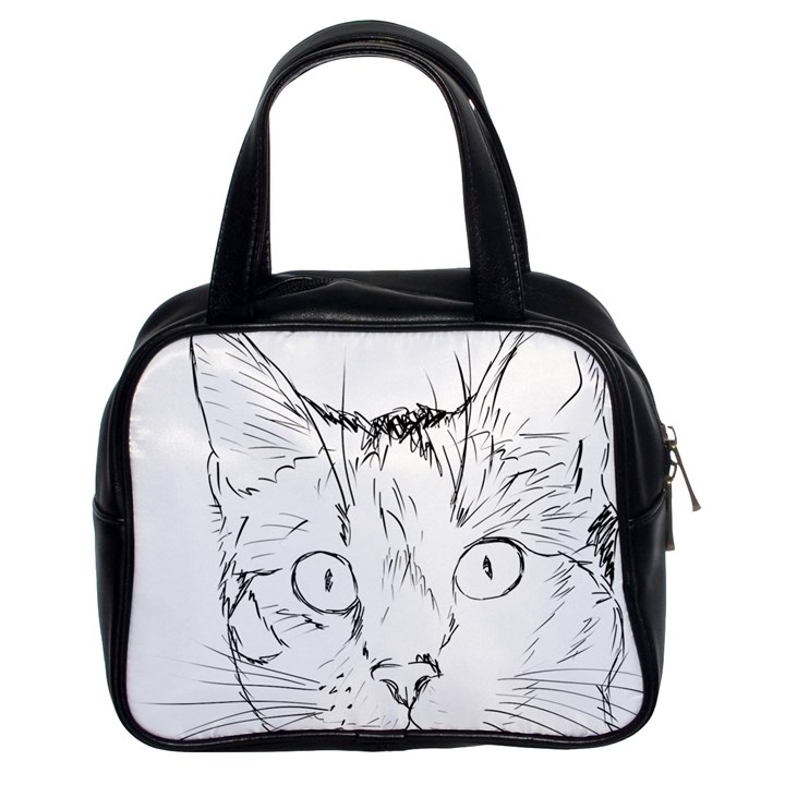 Cat Feline Animal Pet Classic Handbags (2 Sides)