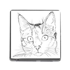 Cat Feline Animal Pet Memory Card Reader (square) by Sapixe