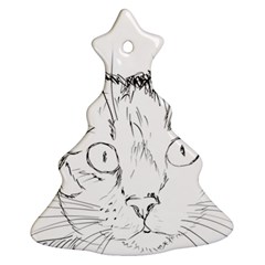 Cat Feline Animal Pet Ornament (christmas Tree)  by Sapixe