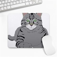 Cat Kitty Gray Tiger Tabby Pet Large Mousepads by Sapixe