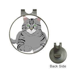 Cat Kitty Gray Tiger Tabby Pet Hat Clips With Golf Markers by Sapixe