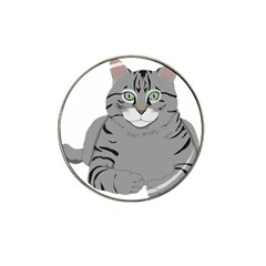 Cat Kitty Gray Tiger Tabby Pet Hat Clip Ball Marker (4 Pack) by Sapixe