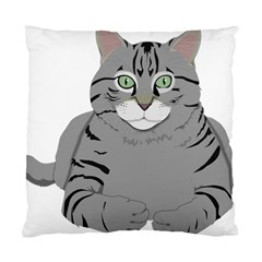 Cat Kitty Gray Tiger Tabby Pet Standard Cushion Case (two Sides) by Sapixe