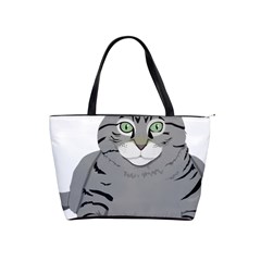 Cat Kitty Gray Tiger Tabby Pet Shoulder Handbags by Sapixe