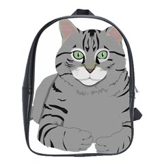 Cat Kitty Gray Tiger Tabby Pet School Bag (large) by Sapixe