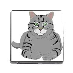 Cat Kitty Gray Tiger Tabby Pet Memory Card Reader (square) by Sapixe