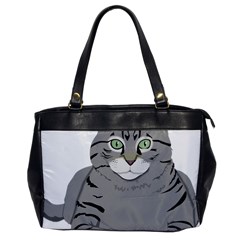 Cat Kitty Gray Tiger Tabby Pet Office Handbags by Sapixe