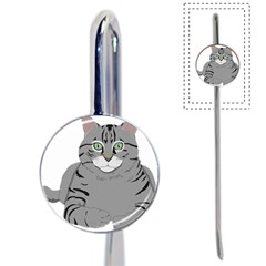 Cat Kitty Gray Tiger Tabby Pet Book Mark by Sapixe