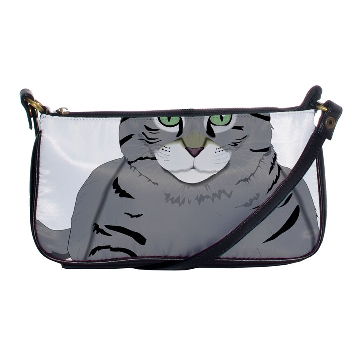 Cat Kitty Gray Tiger Tabby Pet Shoulder Clutch Bags