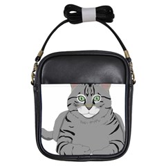 Cat Kitty Gray Tiger Tabby Pet Girls Sling Bags by Sapixe