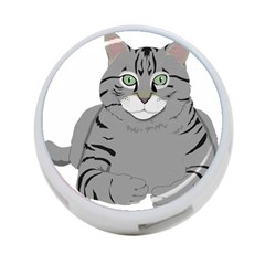 Cat Kitty Gray Tiger Tabby Pet 4-port Usb Hub (two Sides)  by Sapixe