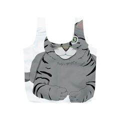 Cat Kitty Gray Tiger Tabby Pet Full Print Recycle Bags (s)  by Sapixe