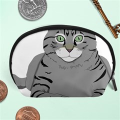 Cat Kitty Gray Tiger Tabby Pet Accessory Pouches (large)  by Sapixe