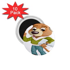 Dog Pet Dressed Point Papers 1 75  Magnets (10 Pack)  by Sapixe