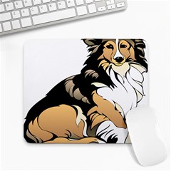 Dog Sitting Pet Collie Animal Large Mousepads by Sapixe