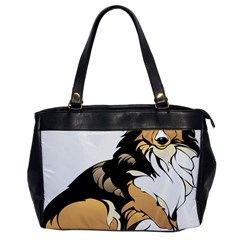 Dog Sitting Pet Collie Animal Office Handbags by Sapixe