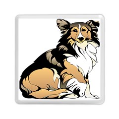 Dog Sitting Pet Collie Animal Memory Card Reader (square)  by Sapixe