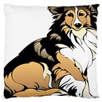 Dog Sitting Pet Collie Animal Large Cushion Case (One Side) Front