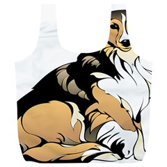 Dog Sitting Pet Collie Animal Full Print Recycle Bags (l)  by Sapixe