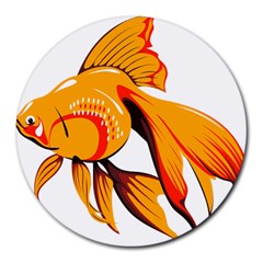 Goldfish Fish Tank Water Tropical Round Mousepads by Sapixe