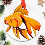 Goldfish Fish Tank Water Tropical Ornament (Round) Front