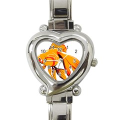 Goldfish Fish Tank Water Tropical Heart Italian Charm Watch by Sapixe