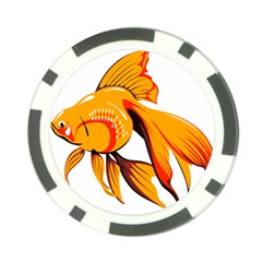 Goldfish Fish Tank Water Tropical Poker Chip Card Guard by Sapixe