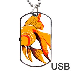 Goldfish Fish Tank Water Tropical Dog Tag Usb Flash (one Side) by Sapixe