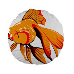 Goldfish Fish Tank Water Tropical Standard 15  Premium Round Cushions